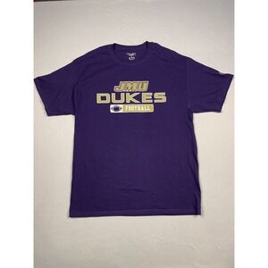 Champion JMU Dukes Football Shirt Mens Large Purple NCAA Tee